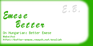 emese better business card